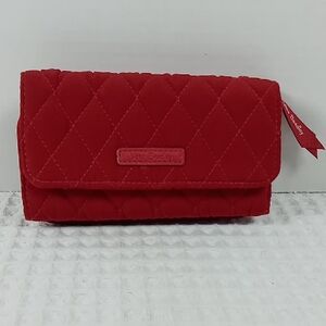 Vera Bradley Brick Red Quilted Trifold Wallet (Wristlet Not Included)